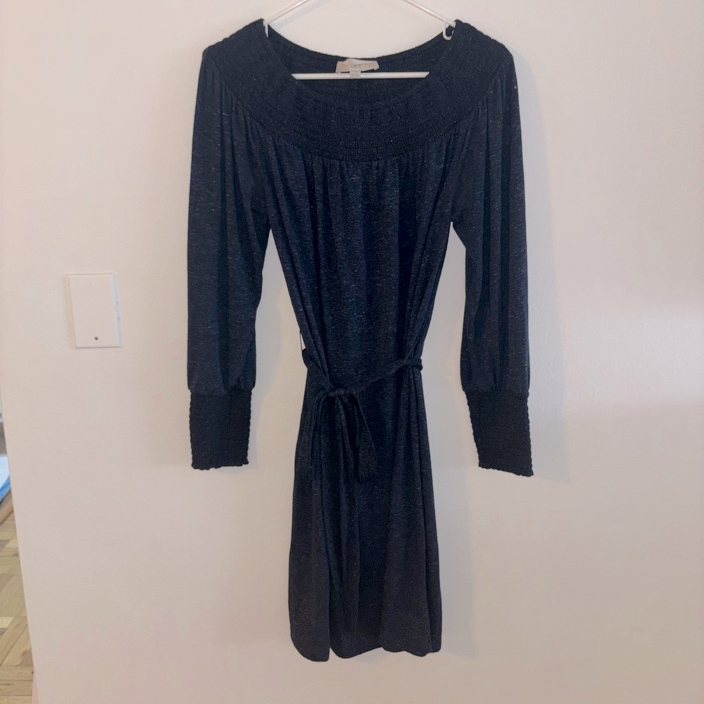 Loft Blue Dress with Belt